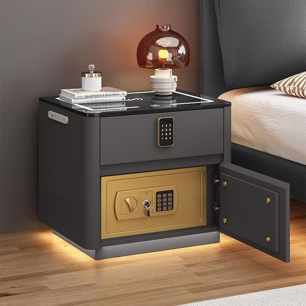 Home Bedroom Multi-functional Smart Safe Bedside Table