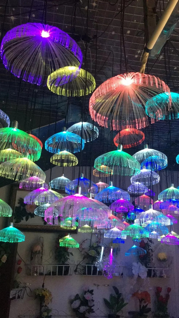 Colorful Optical Fiber Jellyfish night lamp