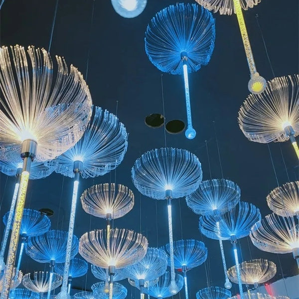 Colorful Optical Fiber Jellyfish night lamp