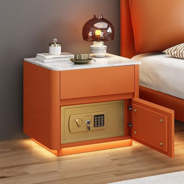 Home Bedroom Multi-functional Smart Safe Bedside Table