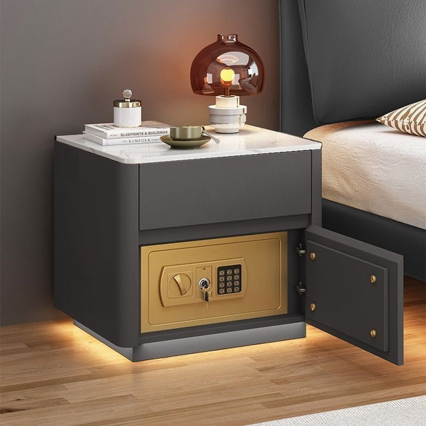 Home Bedroom Multi-functional Smart Safe Bedside Table