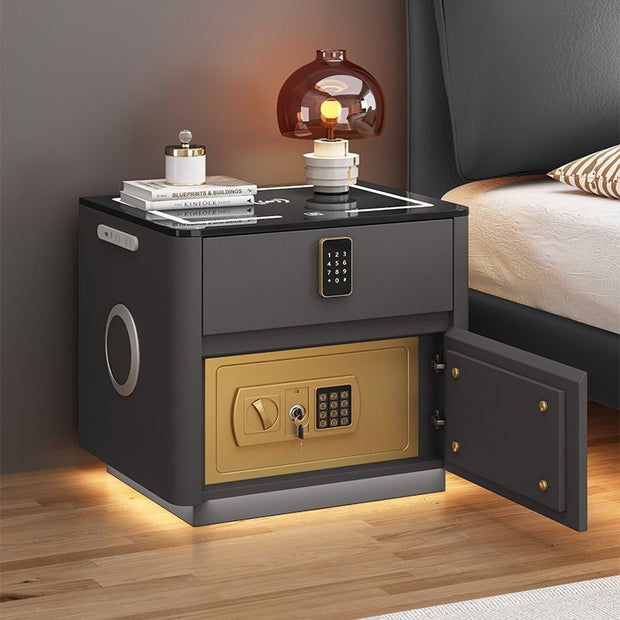 Home Bedroom Multi-functional Smart Safe Bedside Table