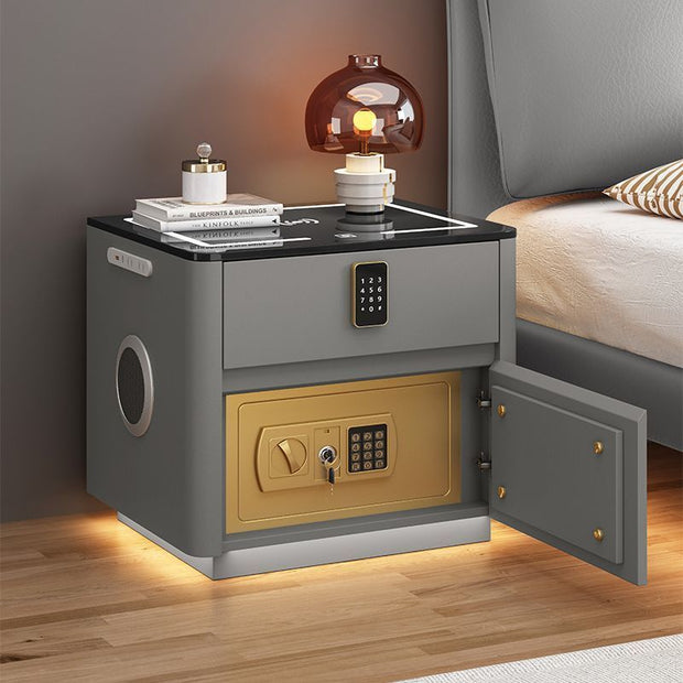 Home Bedroom Multi-functional Smart Safe Bedside Table