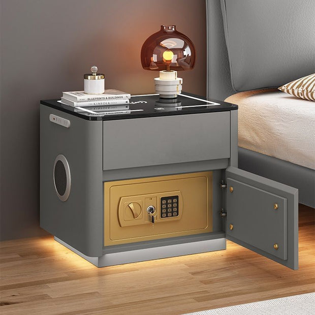 Home Bedroom Multi-functional Smart Safe Bedside Table