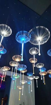 Colorful Optical Fiber Jellyfish night lamp